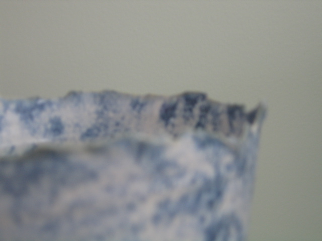 Blue sponged vase - 3